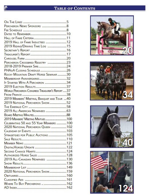 Digital Downloadable Issue – 2020 Winter/Spring Percheron News - Image 2