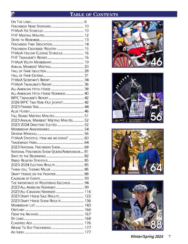 Digital Downloadable Issue – 2024 Winter/Spring Percheron News - Image 3